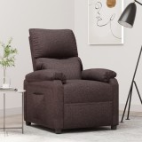 vidaXL Fotoliu rabatabil, maro &icirc;nchis, material textil