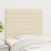 VidaXL Tăblii de pat, 2 buc, crem, 90x5x78/88 cm, textil