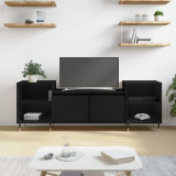 VidaXL Comodă TV, negru, 160x35x55 cm, lemn prelucrat