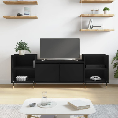 Comoda TV, negru, 160x35x55 cm, lemn prelucrat GartenMobel Dekor foto