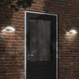 vidaXL Lămpi exterioare de perete cu LED 2 buc. negru, aluminiu turnat 4006277