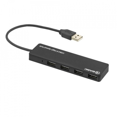 Hub USB 2.0 Tellur Basic, 4 port, negru foto