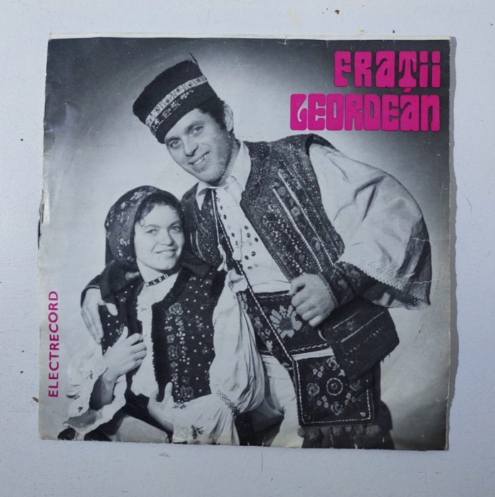 Frații Leordean &ndash; Măghiran De Pe Poiană, disc vinil Electrecord 7&quot;, 45 RPM