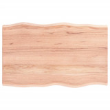 Blat masa, 80x50x2 cm, maro, lemn stejar tratat contur organic GartenMobel Dekor, vidaXL