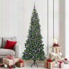 VidaXL Pom de Crăciun Artificial pentru Colț Verde 210 cm PVC și Metal 3397282