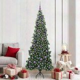 VidaXL Pom de Crăciun Artificial pentru Colț Verde 210 cm PVC și Metal 3397282