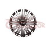 Set 4 Capace Roti Kia R17 Argintii, Plastic Flexibil, Model 502