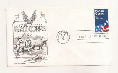 Plic FDC SUA - United States Peace Corps - First day of Issue, necirculat 1972 foto