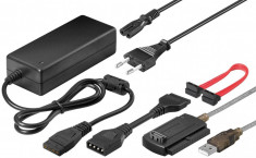 Cablu adaptor hdd IDE hdd SATA si hdd SSD la USB Goobay foto