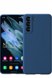 Huse silicon antisoc cu microfibra interior Samsung Galaxy S21 FE 5G , Albastru, Navy blue, Husa