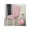 Set 6 huse scaun de catifea roz deschis