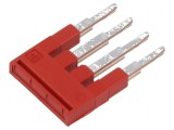 Punte de conectare piste roşie 4mm UL94V-0