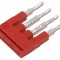 Punte de conectare piste roşie 4mm UL94V-0