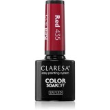 Claresa SoakOff UV/LED Color Warm Feelings lac de unghii sub forma de gel culoare Red 435 5 g