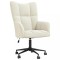 vidaXL Scaun de relaxare, alb crem, catifea