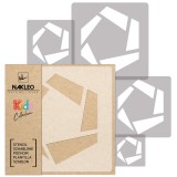 KIDS Șablon de plastic reutilizabile (5 buc) // HEXAGONAL