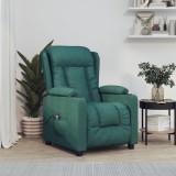 vidaXL Fotoliu rabatabil electric, verde &icirc;nchis, material textil 3098783