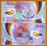 !!! VANUATU - 500 VATU 2017 - P 18 a - UNC / POLIMER / SERIA AA