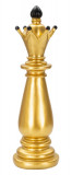 Statueta decorativa / Piesa de sah Nebun, Gold Bishop, Mauro Ferretti, &Oslash;12.5 x 38.5 cm, polirasina, auriu/negru