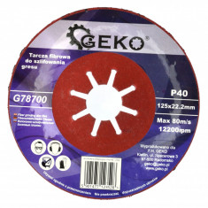 Disc pentru slefuire, 125mm, P40, Geko G78700