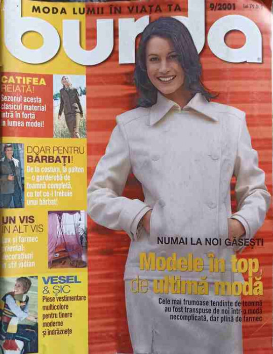 REVISTA BURDA 9/2001 (CONTINE TIPARE)-COLECTIV