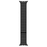 Curea model leather link, marca THD, pentru Apple Watch 45 mm seria 7 si seria 8, marime universala, culoarea negru