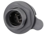 Conector Circular Soclu Tată 2 PIN Nichelat Buccaneer 7000