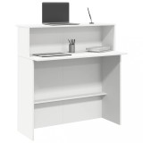 Birou Recepție vidaXL Alb 100x50x103.5cm Lemn Prelucrat | Mobilier Birou | Ghiseu Receptie