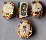 Competitii sportive - Lot 4 bucati - insigna sport anii 1970 - RSR