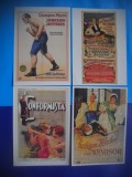 HOPCT LOT NR 1214 AFISE DE ALTADATA-ACTORI/ARTISTI-4 CARTI POSTALE-NECIRCULATE
