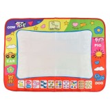 Set Jucarie Educativa si Interactiva, Joc Covoras Magic Desen cu Apa, Coloreaza, Picteaza, Cadou pentru Fete si Baieti, 58x78 cm, MBR