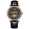 Ceas barbatesc Tevise Mecanic Automatic Elegant Self Wind Fashion Luxury Negru Auriu
