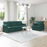 vidaXL Canapea 180cm 2 pcs Verde &icirc;nchis Metal 3407607