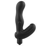 Vibrator Anal P-Spot Silicon Negru Justforme, Stimulare Punct G, Impermeabil, Baterie AAA