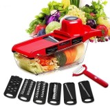 Razatoare Multifunctionala Legume 6 in 1 Otel Inoxidabil, Ajustabila, pentru Cartofi, Morcovi, Castraveti, Ceapa, Usturoi, Ghimbir