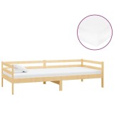 Cumpara ieftin Pat de zi cu saltea, 90x200 cm, lemn masiv de pin