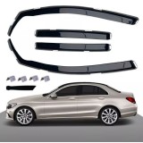 Paravanturi de vant pentru Mercedes C class W205 2015-2020 Auto Masina Negru transparent 4 buc.