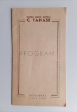 PROGRAM - TEATRUL CONSTANTIN TĂNASE - BUJOR AL12-LEA - Stagiunea 1957-1958