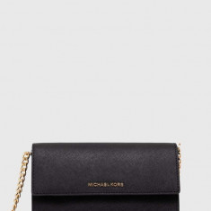 MICHAEL Michael Kors poseta de piele culoarea negru