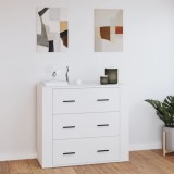 vidaXL Servantă, alb, 80x33x70 cm, lemn prelucrat
