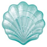 Bol Farfurie din Sticla Turcoaz in Forma de Scoica, 13x13x2cm, CMCLASS