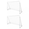 Porți de fotbal cu plasă, 2 buc, 240 x 90 x 150 cm, oțel