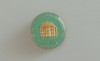 QW9 J 58 - Insigna - tematica invatamant - Grup scolar comercial Craiova 100 ani, Romania de la 1950