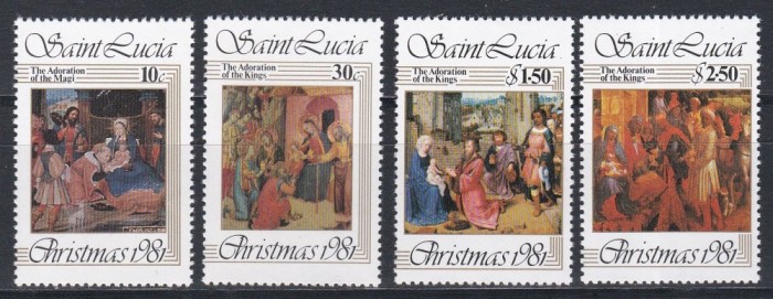 St. Lucia 1981 - Crăciun - Picturi, MNH