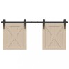 VidaXL Set uși glisante pentru dulap 122 cm oțel carbon 4009682