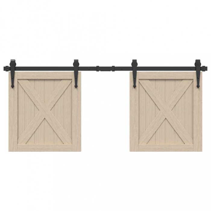 vidaXL Set uși glisante pentru dulap 122 cm oțel carbon 4009682