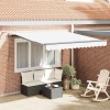 Marchiza automată retractabilă cu LED Alb 300x250 cm