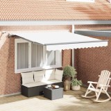 Marchiza automată retractabilă cu LED Alb 300x250 cm