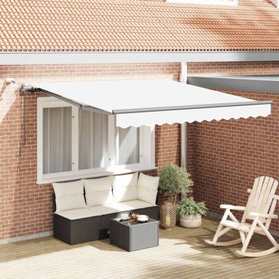 Marchiza automată retractabilă cu LED Alb 300x250 cm foto