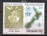 POLINEZIA FRANCEZA 1990, Expozitie, Harta, serie neuzata, MNH